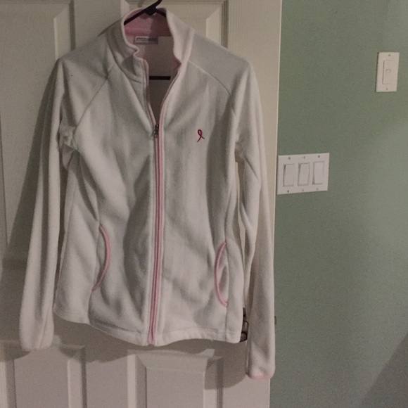 White breast cancer fleece