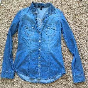 Button down denim shirt