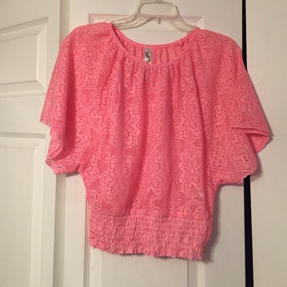 Light pink knit top
