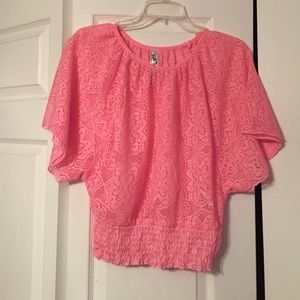 Light pink knit top
