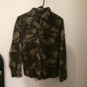 Camo Fleece Button Up