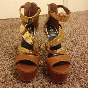 Light Brown sexy Scene high heels