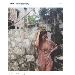 Amuse Society Roxane Snake Print Romper