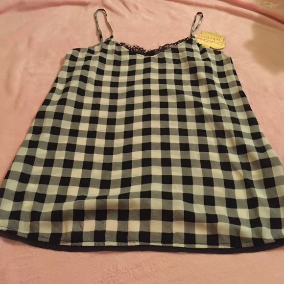 Princess Vera Wang Black & White Checked Cami - Picture 1 of 3