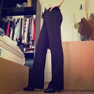 Express Editor Bootcut Stretch Black Dress Pants