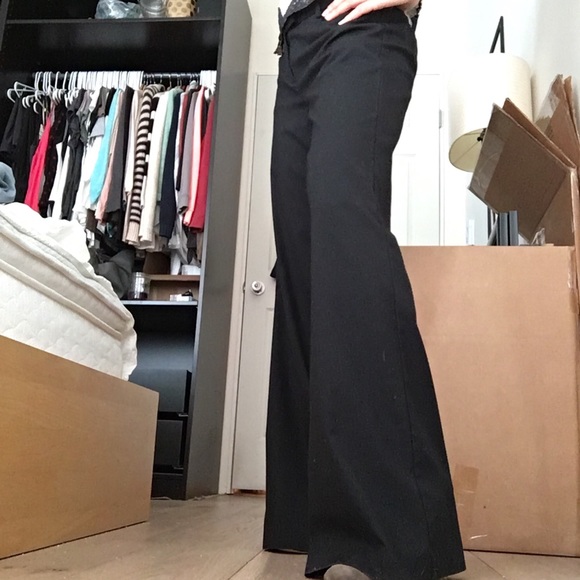 ✖️SOLD✖️ Express Editor Wide-Leg Black Dress Pants - Picture 3 of 3