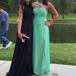 Sea green prom dress