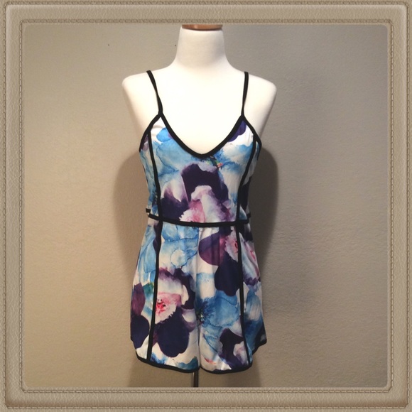 ⭐️Sale! Blue and Purple Floral Romper ⭐️ - Picture 2 of 2