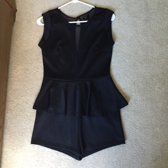 Black Deep V Romper - image 1
