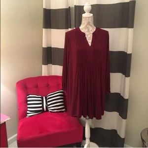 Dark red flowy old navy dress