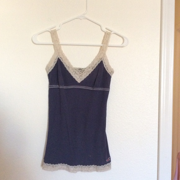 Blue hollister tank top