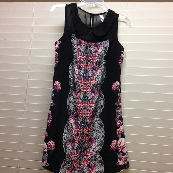 Floral Black dress