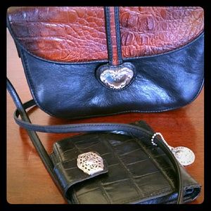 Small crossbody and matching wallet