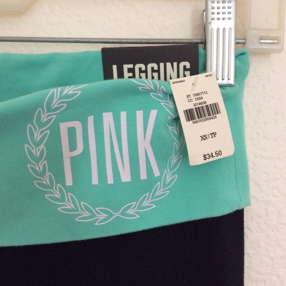 Blue and black Victoria's Secret "PINK" leggings