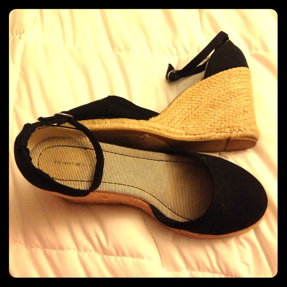 Tommy Hilfiger ankle strap wedges, size 10