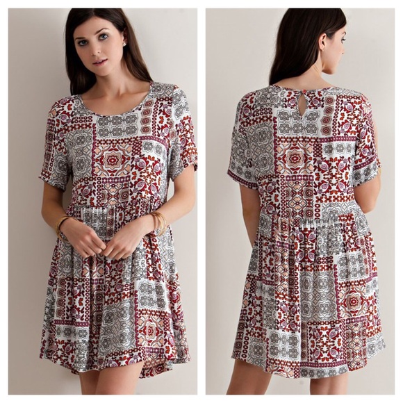 Dresses & Skirts - Ethnic Print Crinkle Dress