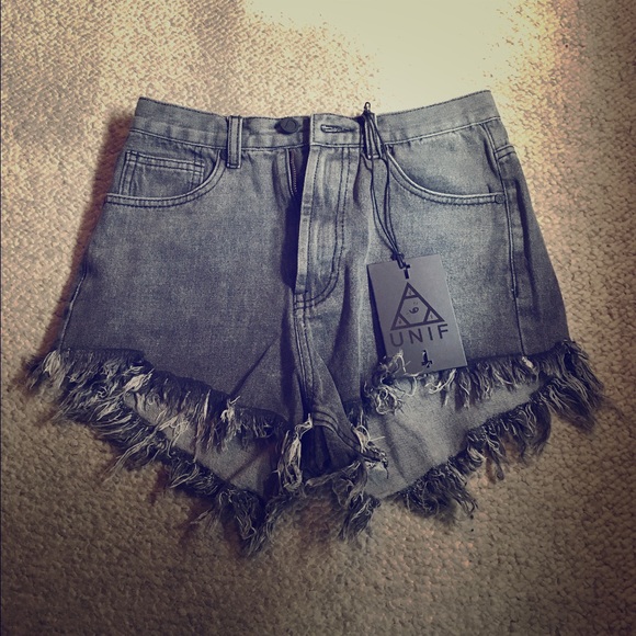 BRAND NEW UNIF high waisted denim shorts