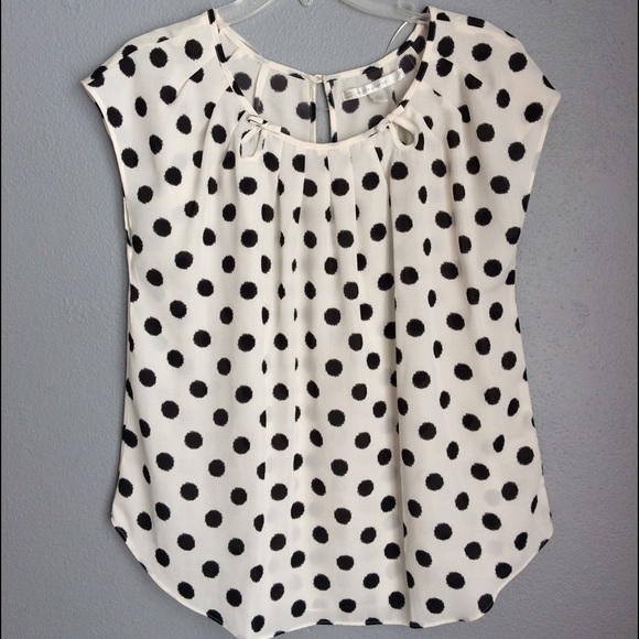 LC Lauren Conrad Pleat Neck Blouse