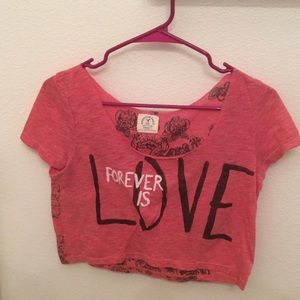 "Forever is love" crop top