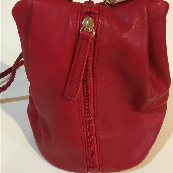 NWT ALYSSA Backpack Faux Leather Bag Red Vegan