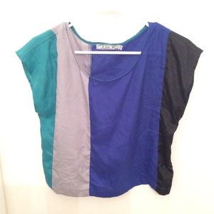 EUC color block blouse