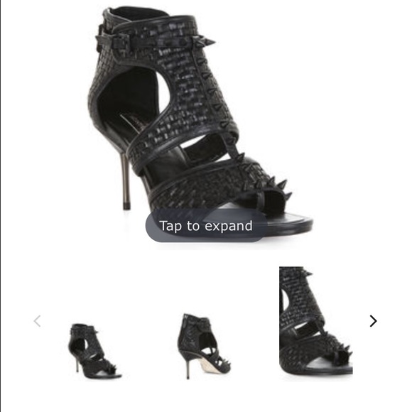 CIRA WOVEN SPIKE HIGH-HEEL SANDAL
