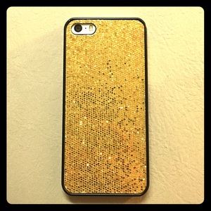 Sparkly gold phone case