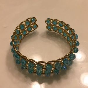 Crystal  Teal Bangles