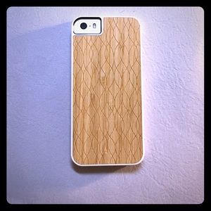 Wooden geometric light brown iPhone case