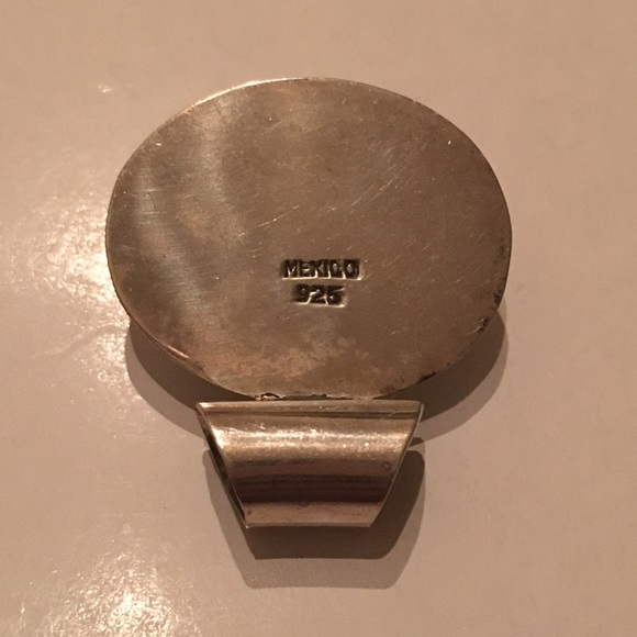 Simple Sonoran Turquoise & Sterling Silver Pendant - Picture 2 of 5