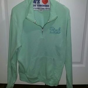 Green mint 3/4 pullover PINK
