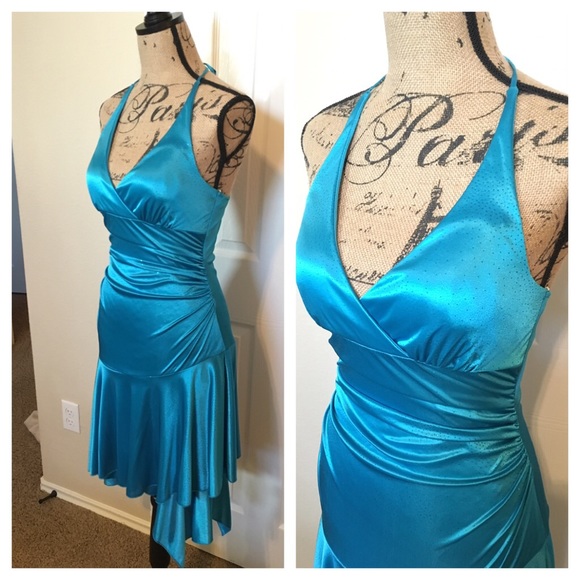 Sparkly Sky Blue Party Dress⭐️LIKE NEW! - Picture 2 of 3