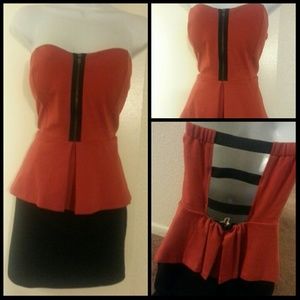 Tube Top Peplum Dress