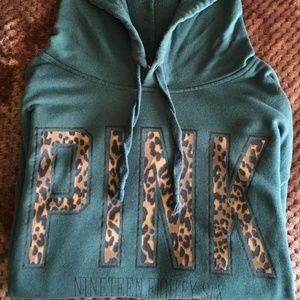 PINK Victoria's Secret | Tops | Rare Victorias Secret Hunter Green Cheetah  Hoodie | Poshmark