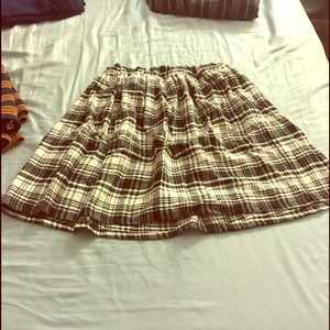 Black and White Plaid Skirt