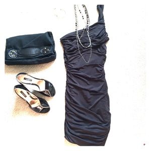 One shoulder ruched LBD