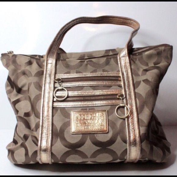 Bundle 3 Coach Signature Items Heritage Tote Bags - Picture 3 of 8