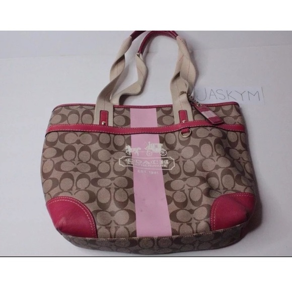 Bundle 3 Coach Signature Items Heritage Tote Bags - Picture 5 of 8