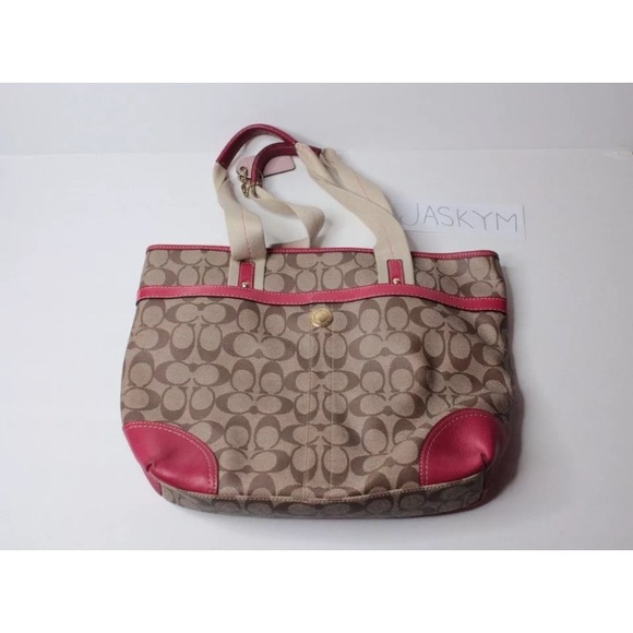 Bundle 3 Coach Signature Items Heritage Tote Bags - Picture 6 of 8