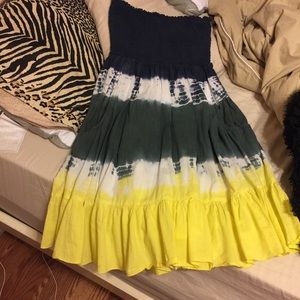 Forever 21 strapless tie dye dress