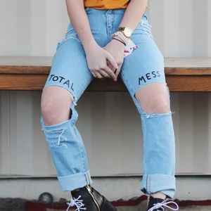 Lazy Oaf x The Ragged Priest Total Mess Jeans