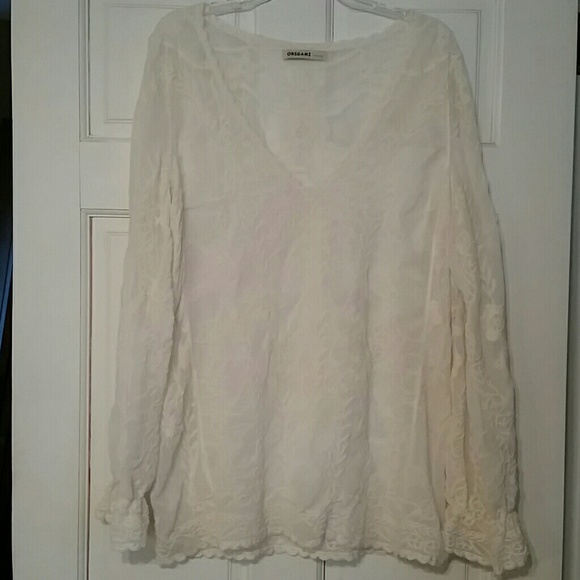 Beautiful sheer lace long sleeve shirt