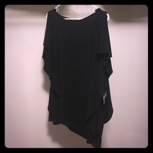 Beautiful black flutter sleeve blouse.