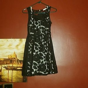 Black lace cocktail dress