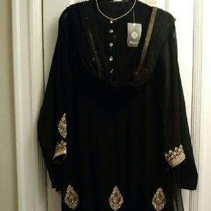 Elegant dress for a formal Indian celebration.