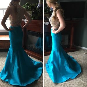 Two piece prom/ball dress