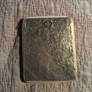 Tory burch original size iPad case. Gold crackled