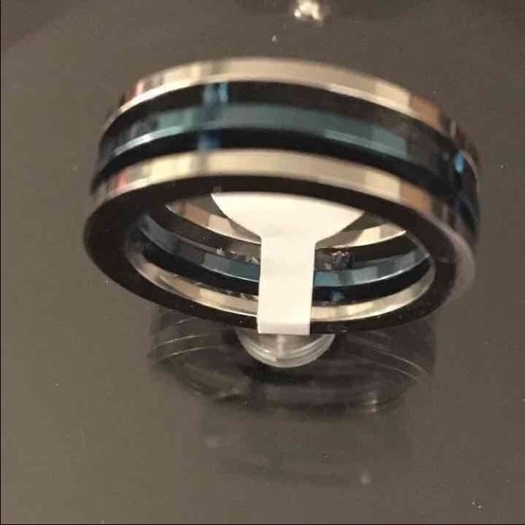 BLUE STAINLESS STEEL BAND - Picture 2 of 2