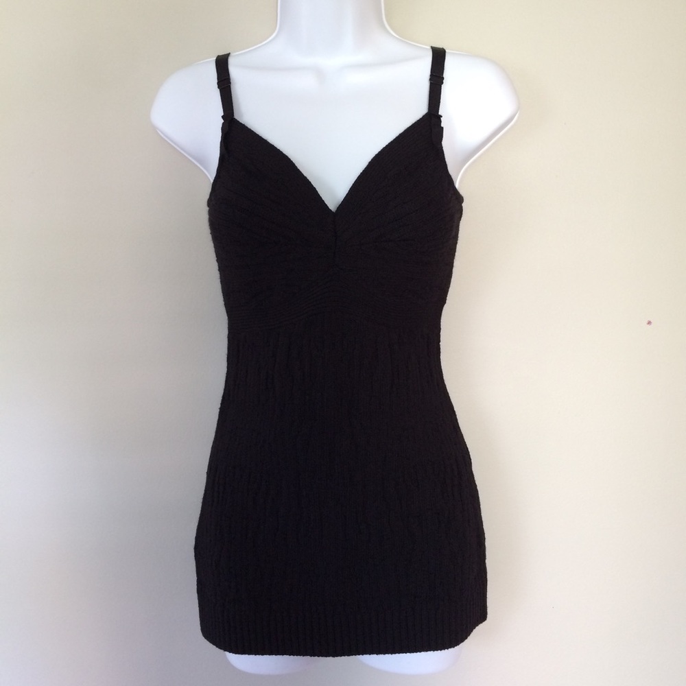 NWOT BCBGMaxAzria black knit sweater tank.