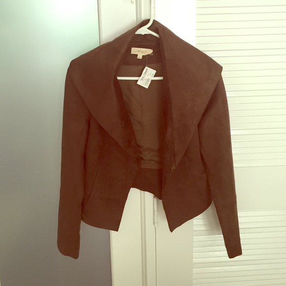NWT brown shawl collar jacket!